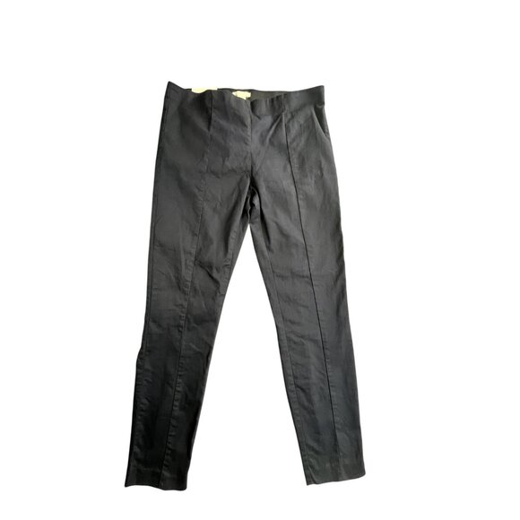 H&M Skinny Pants Womens 14 Navy Blue Super Stretch Ankle Slit High Elasticity - Picture 1 of 16